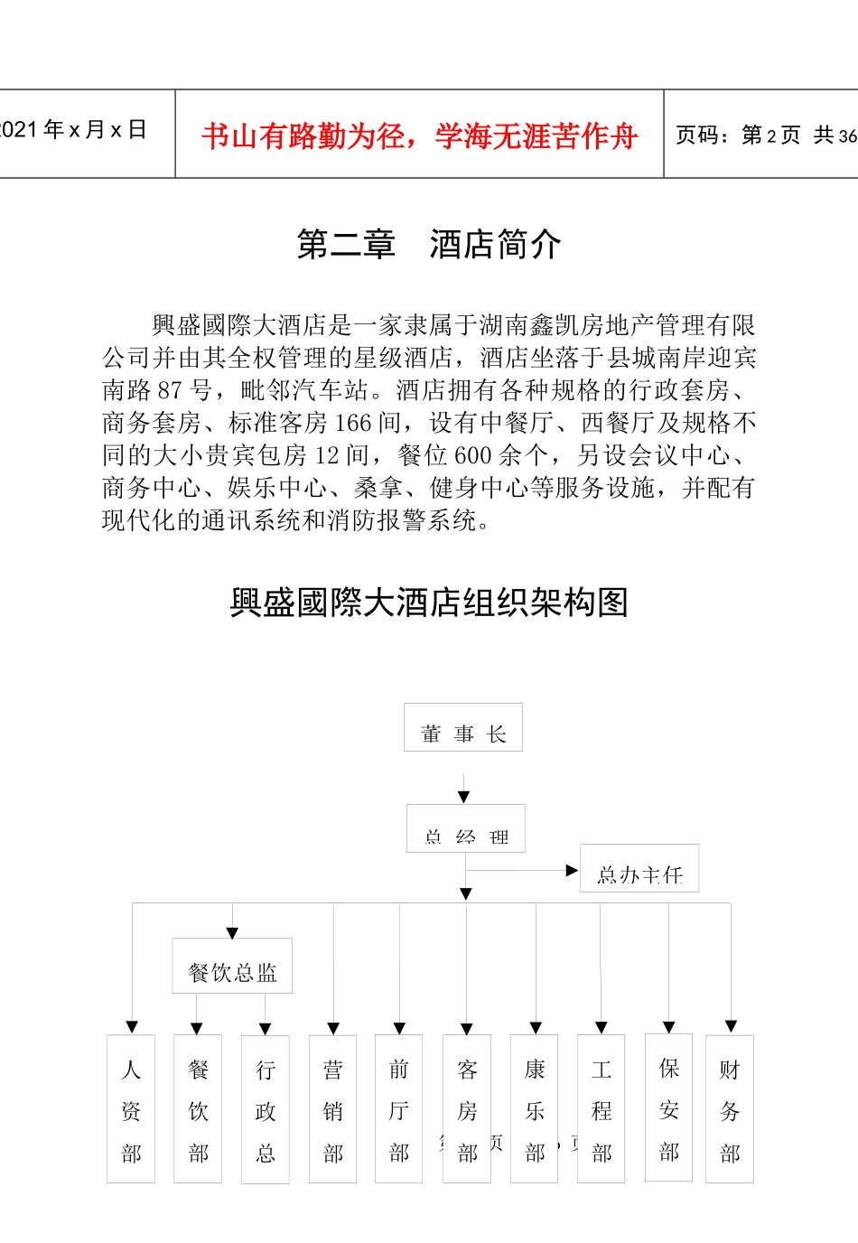 酒店员工手册排版doc_第2页