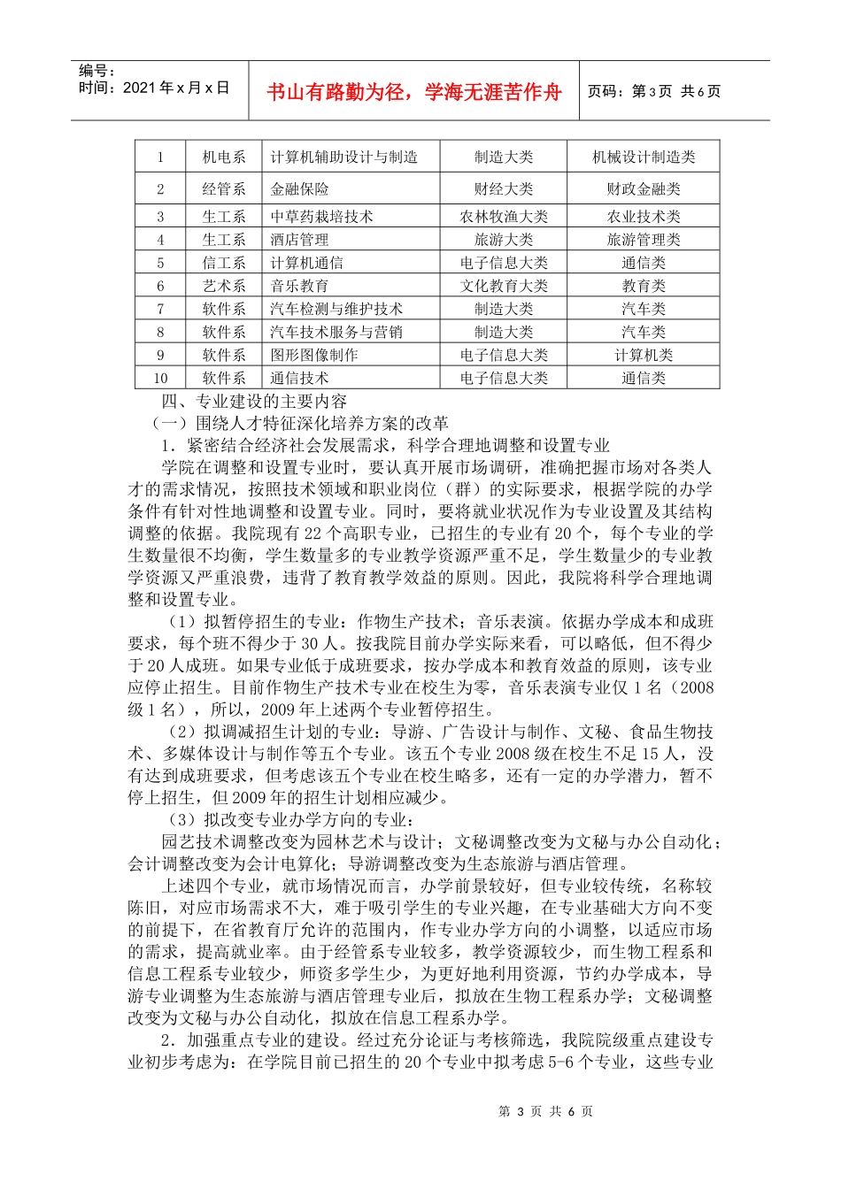 抚州职业技术学院“十一五”专业建设发展规划_第3页