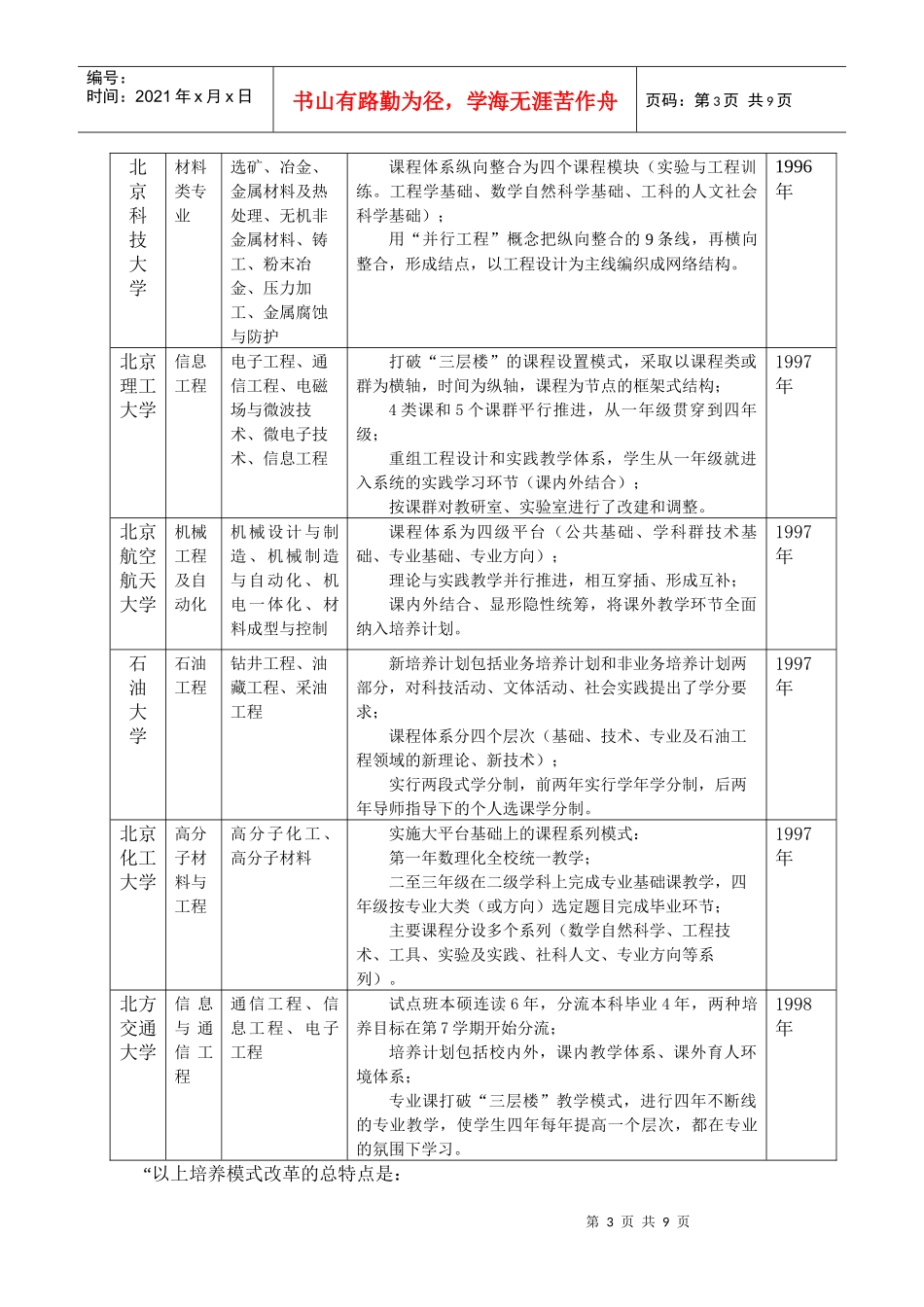理工科院校人才培养模式多样化有关问题之比较_第3页