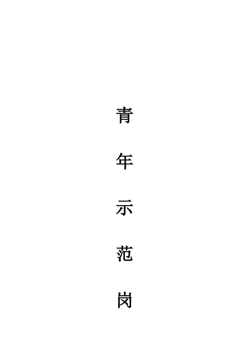 青年示范岗申报完整材料_第1页