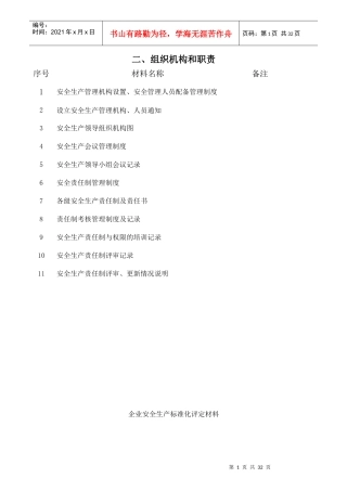 某新型建材公司组织机构与职责概述