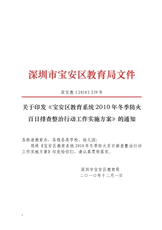 深圳市中小学校消防安全专项整治实施方案
