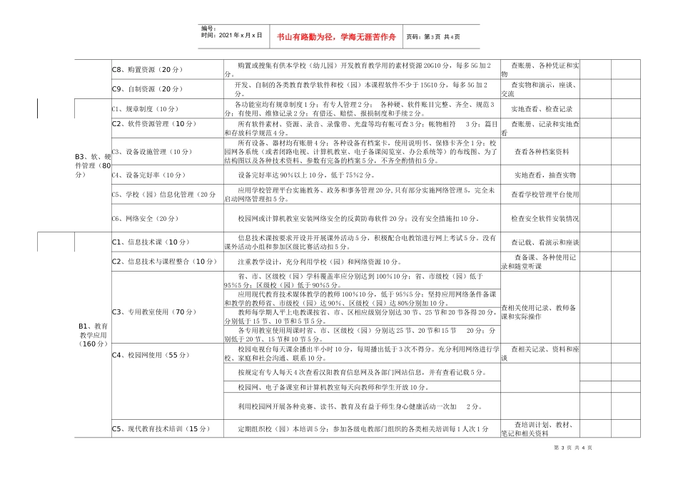 汉阳区各级各类现代教育技术实验学校(幼儿园)工作考核..._第3页