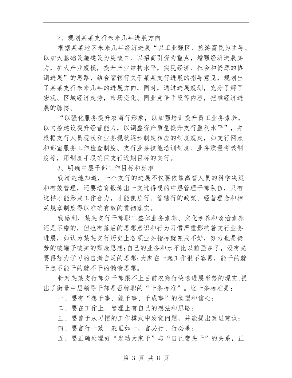 支行经理工作总结_第3页