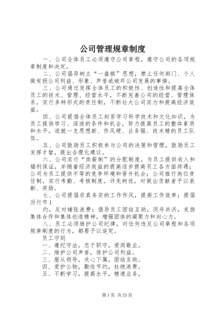 公司管理规章规章制度 (2)