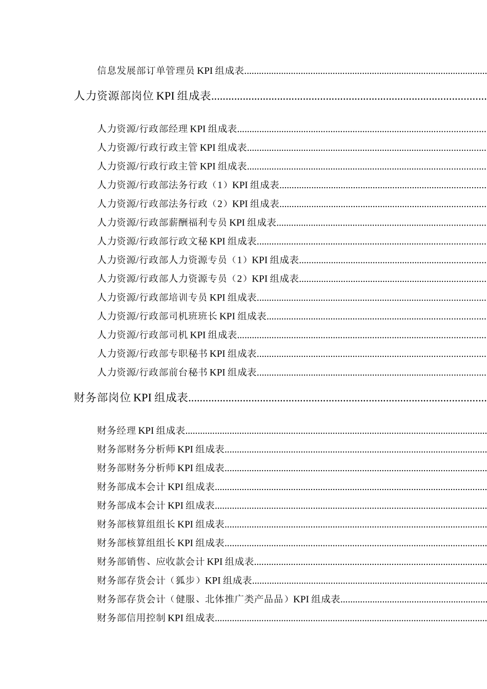 某体育用品公司KPI指标体系_第3页