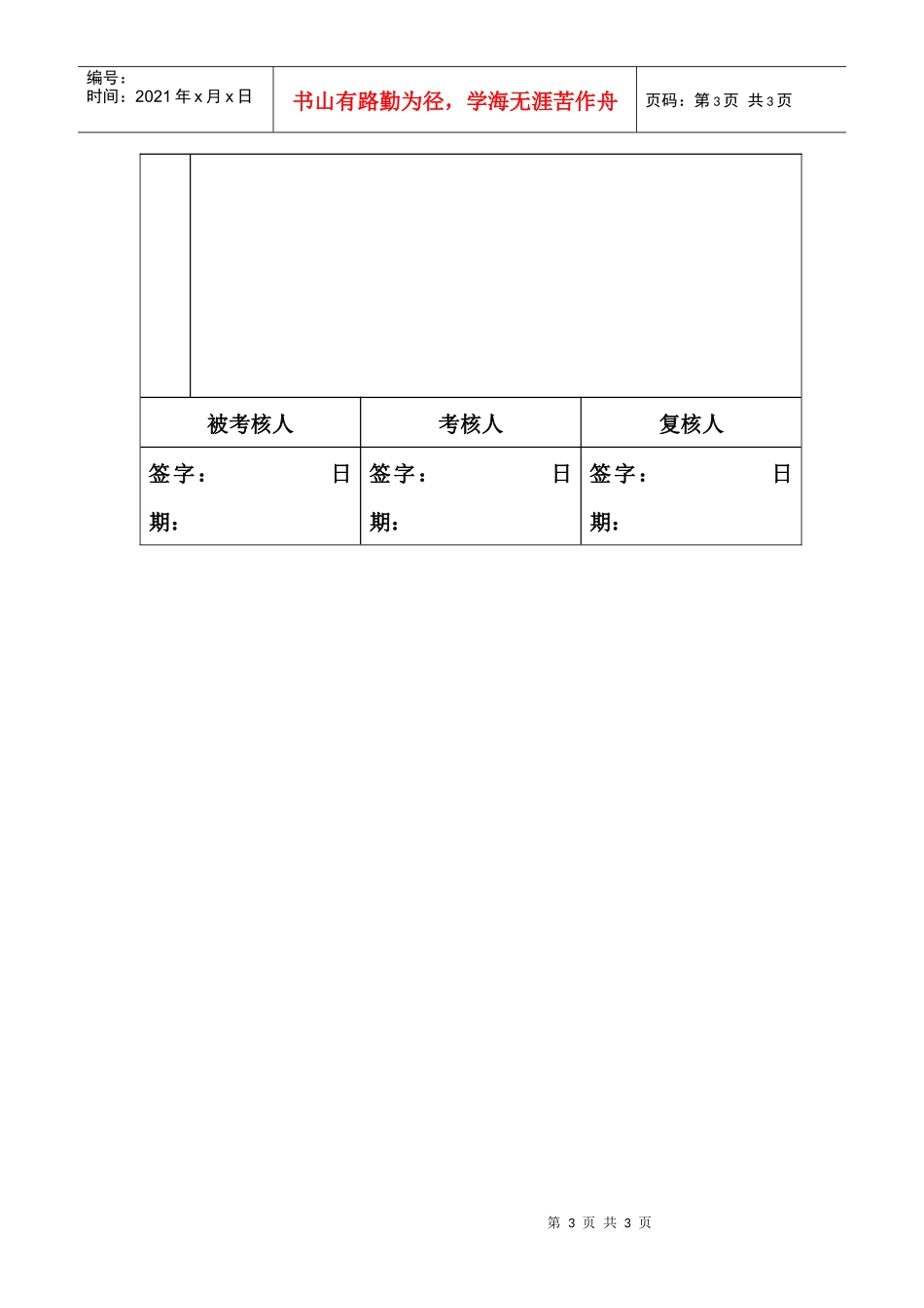 规划设计部经理绩效考核指标量表_第3页