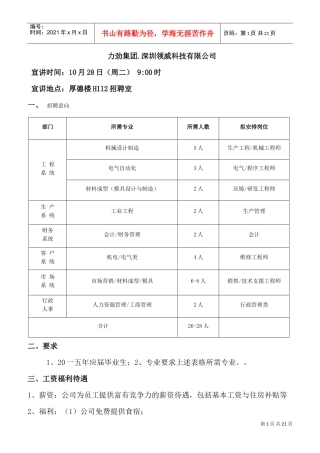 某某科技集团招聘简章