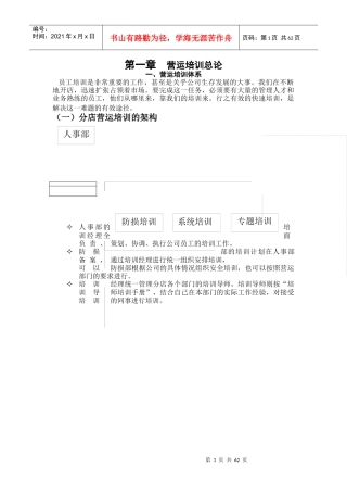 营运培训总论