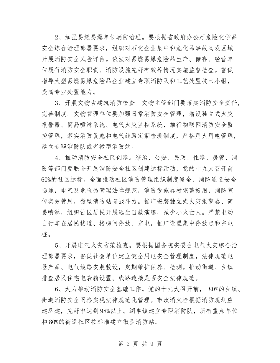 2024年全区夏季消防检查工作方案与2024年全区安全生产应急管理工作要点汇编_第2页
