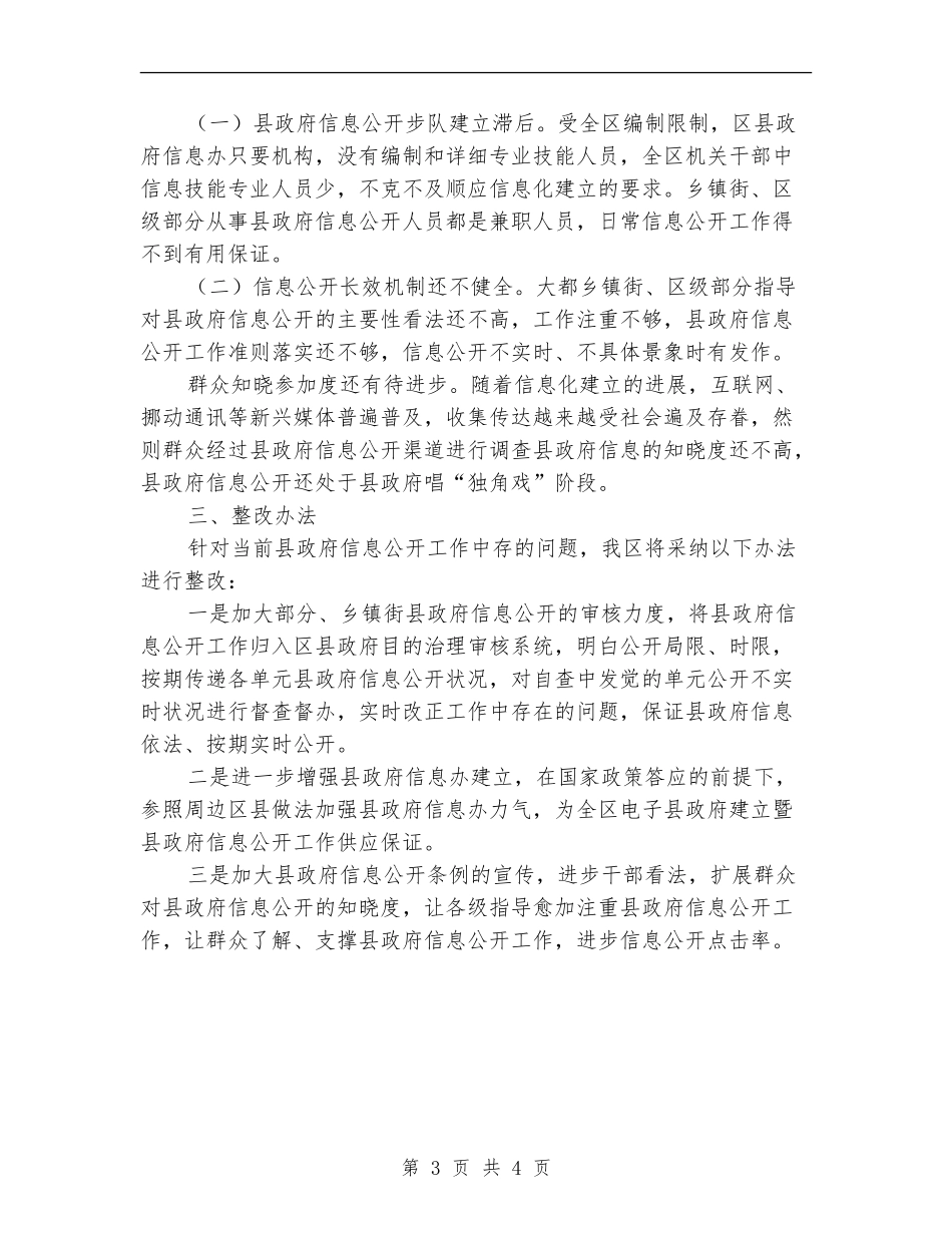 政务信息公开自查情况汇报材料_第3页