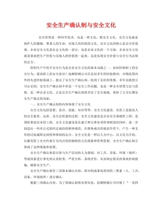《安全文化》之安全生产确认制与安全文化 