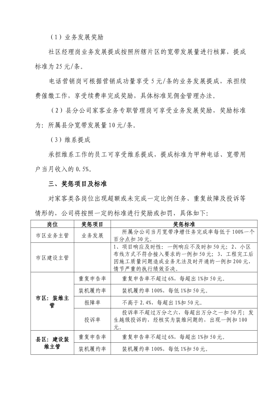 营收单位家客类岗位设置及考核办法_第2页
