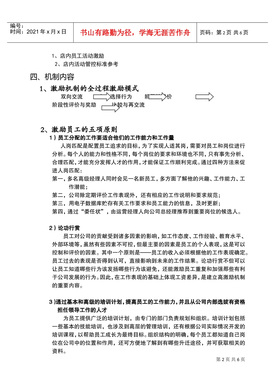 某某店人员激励机制_第2页