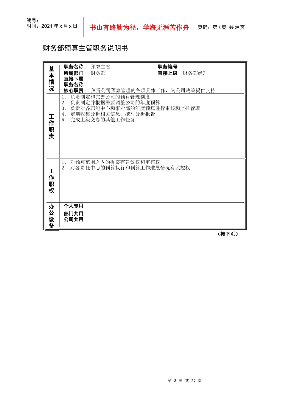 财务系统员工岗位描述_第3页
