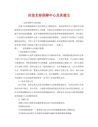 《安全管理应急预案》之应急支持保障中心及其建立 