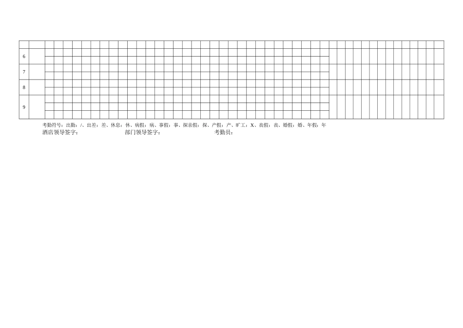 考勤记录表与工作计划表_第2页