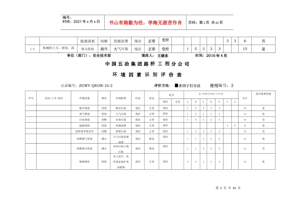 路桥XXXX环境因素评价_第2页