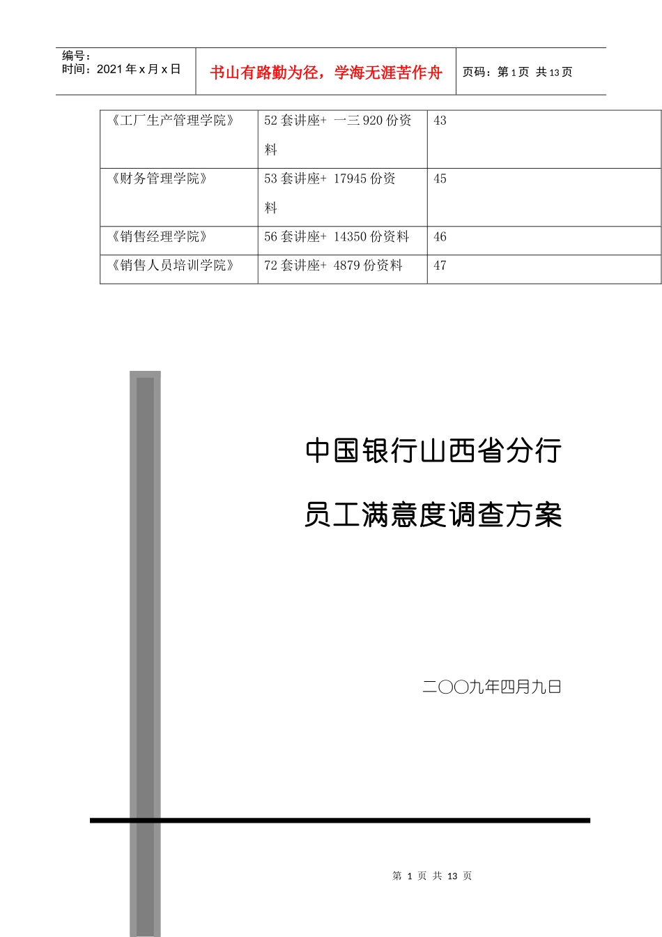 某银行山西省分行员工满意度调查_第2页