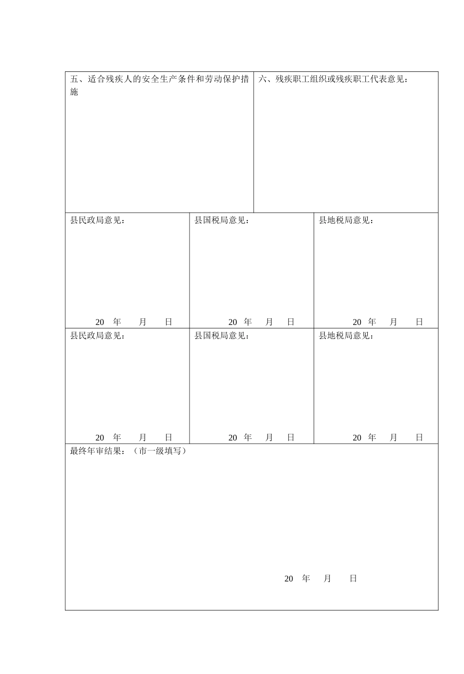 社会福利企业年检报告书_第3页