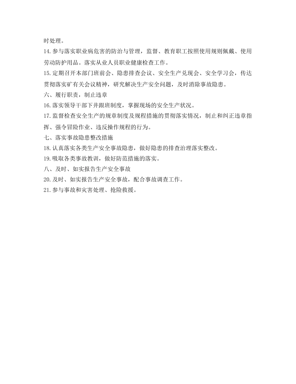 《安全管理制度》之安全主管安全生产责任制 _第2页