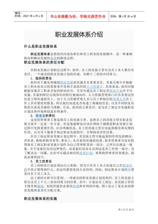 职业发展体系简单介绍