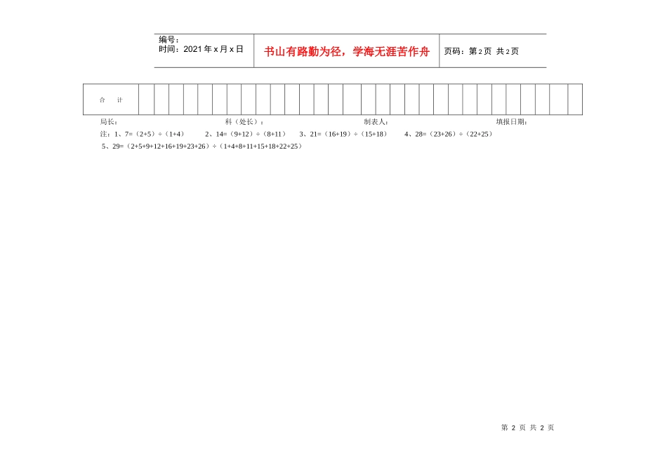 征管质量考核分项统计表（4）_第2页