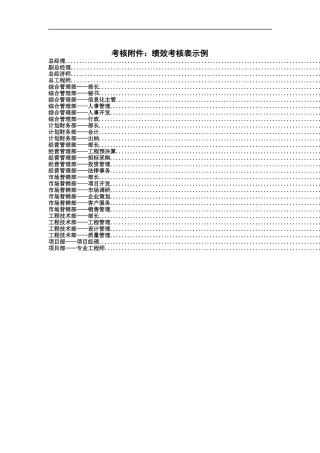 绩效考核表示例