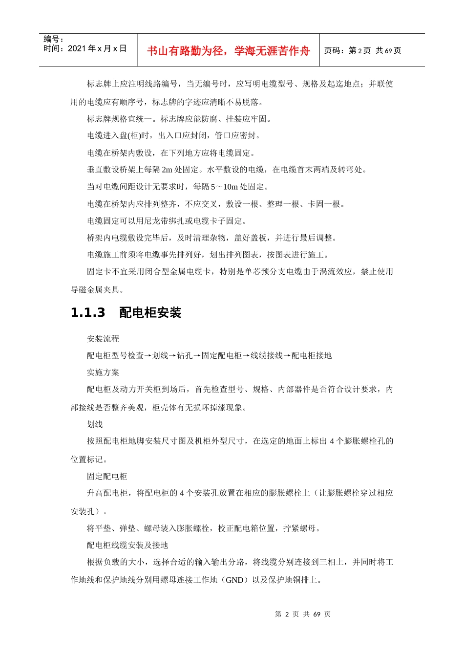 施工组织方案模板培训资料_第2页