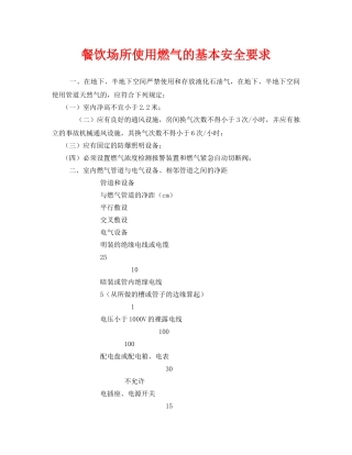 《安全技术》之餐饮场所使用燃气的基本安全要求 