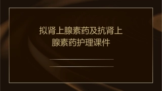 拟肾上腺素药及抗肾上腺素药护理课件