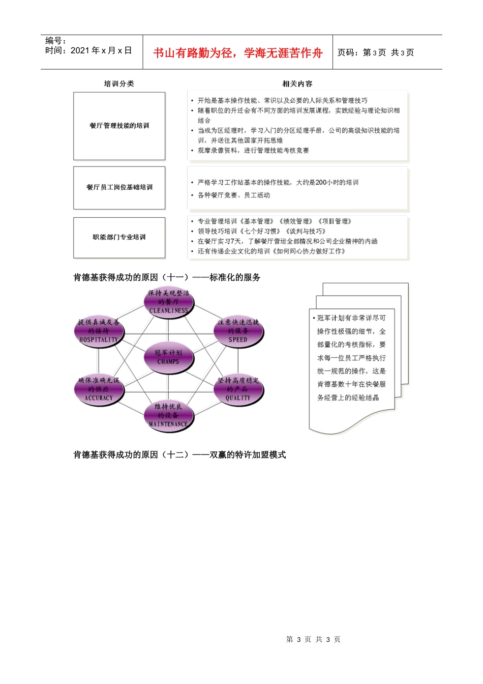 肯德基成功的原因（培训资料）_第3页