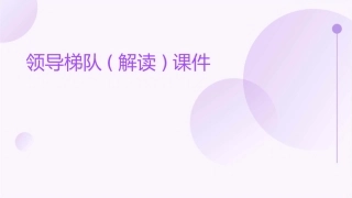 领导梯队(解读)课件