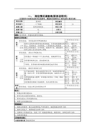 装卸岗位说明书