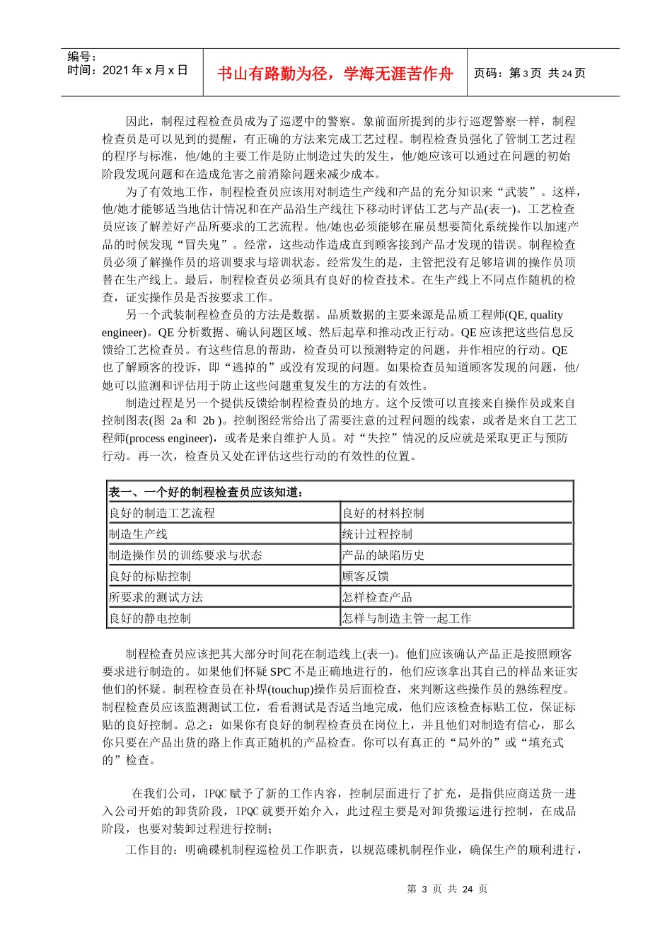 某电子厂IPQC工作标准手册_第3页