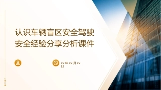 认识车辆盲区安全驾驶安全经验分享分析课件
