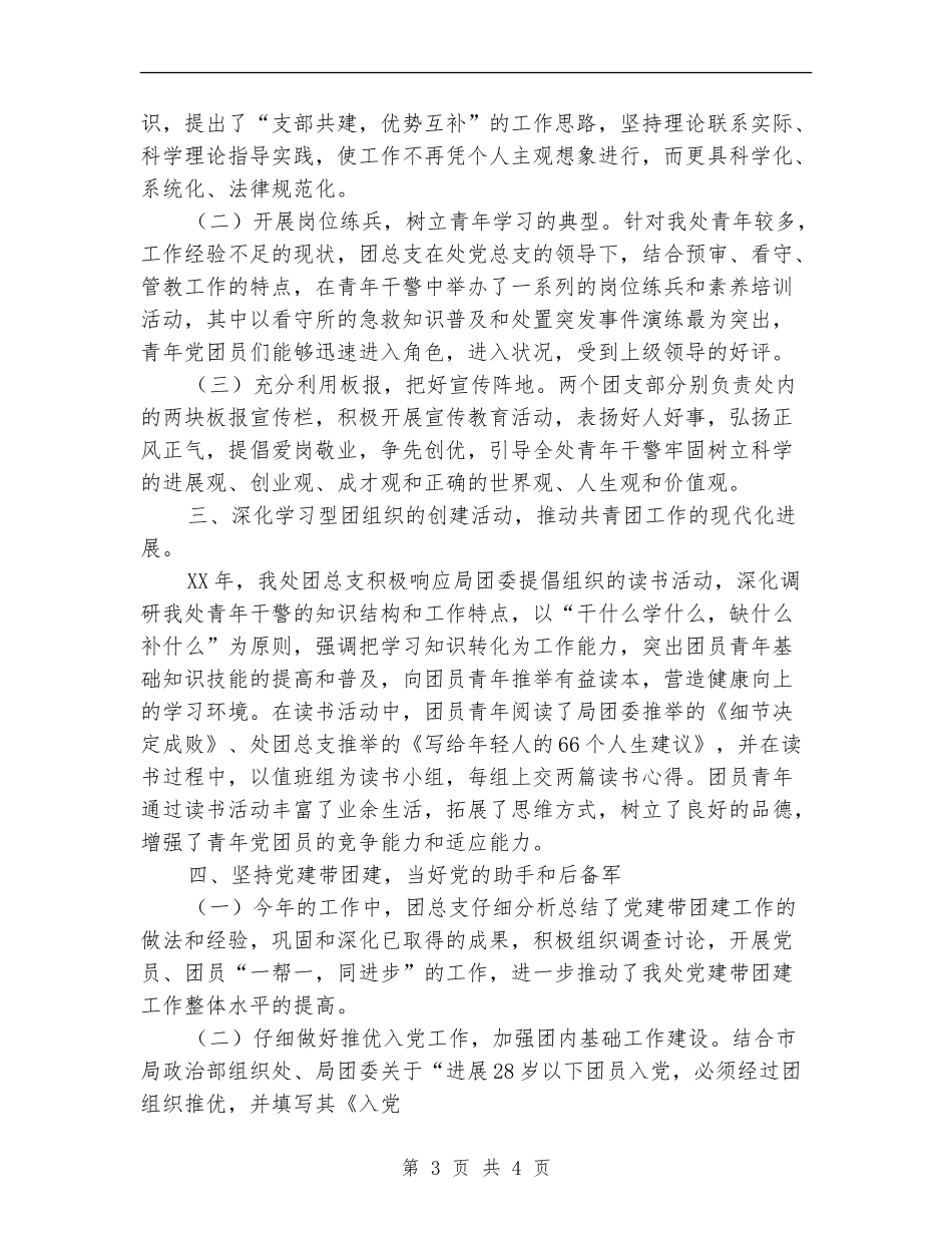 2024年度团总支共青团工作总结_第3页