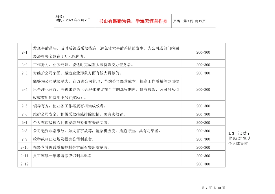 路桥公司员工正、负激励条款_第2页