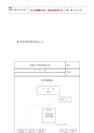 房地产开发公司合约部岗位职责说明