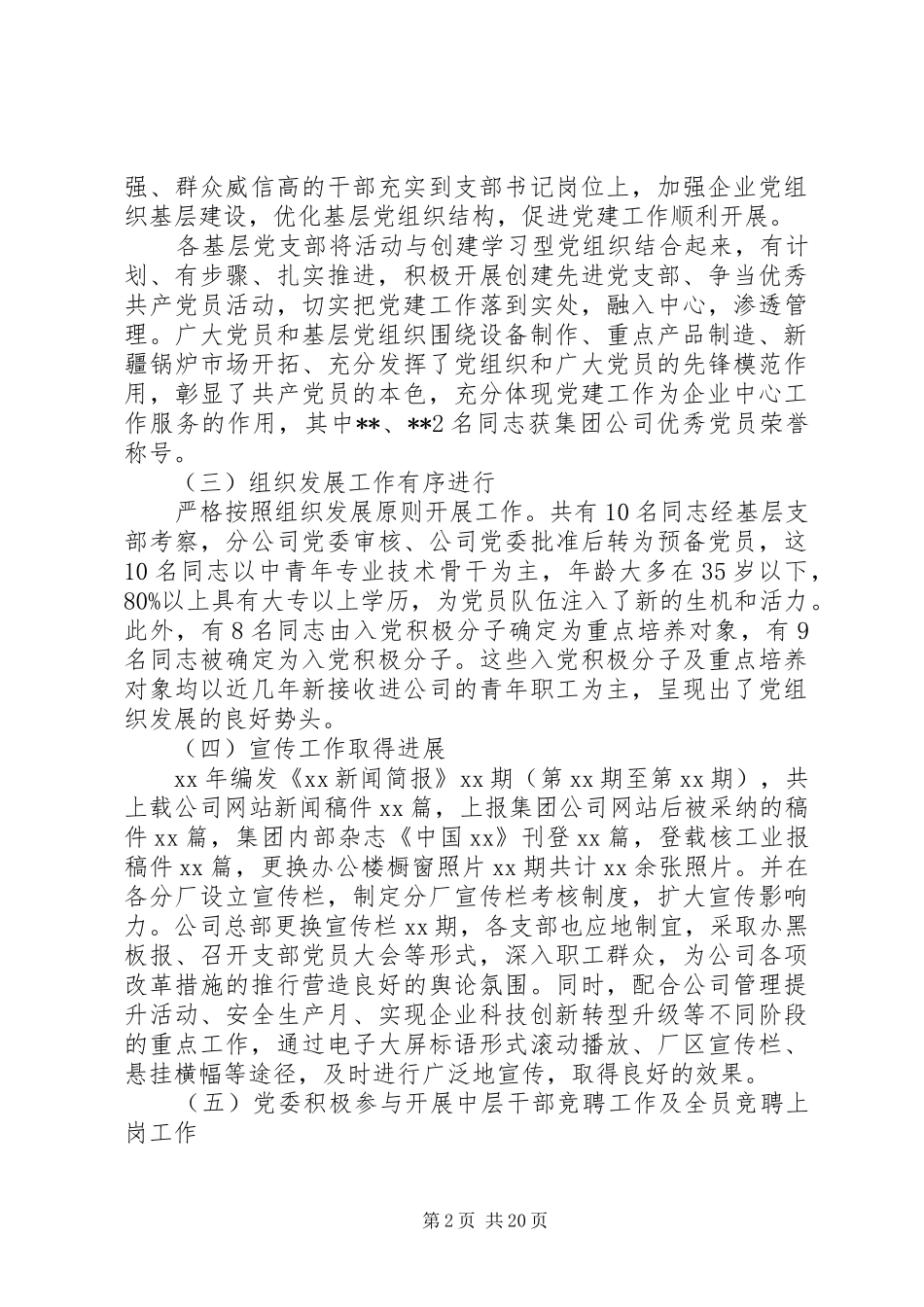 国企党委年终工作总结范文_第2页