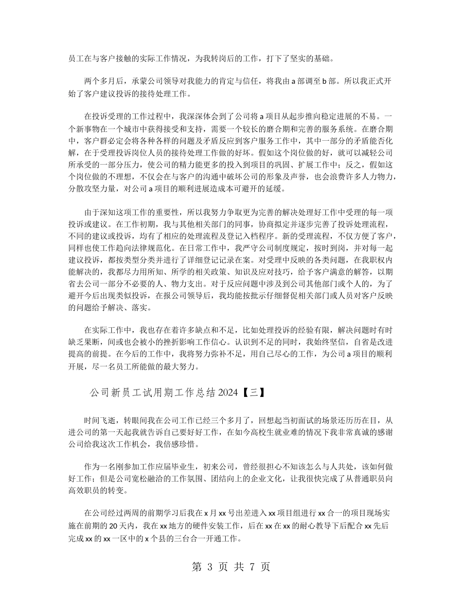 公司新员工试用期工作总结2024_第3页