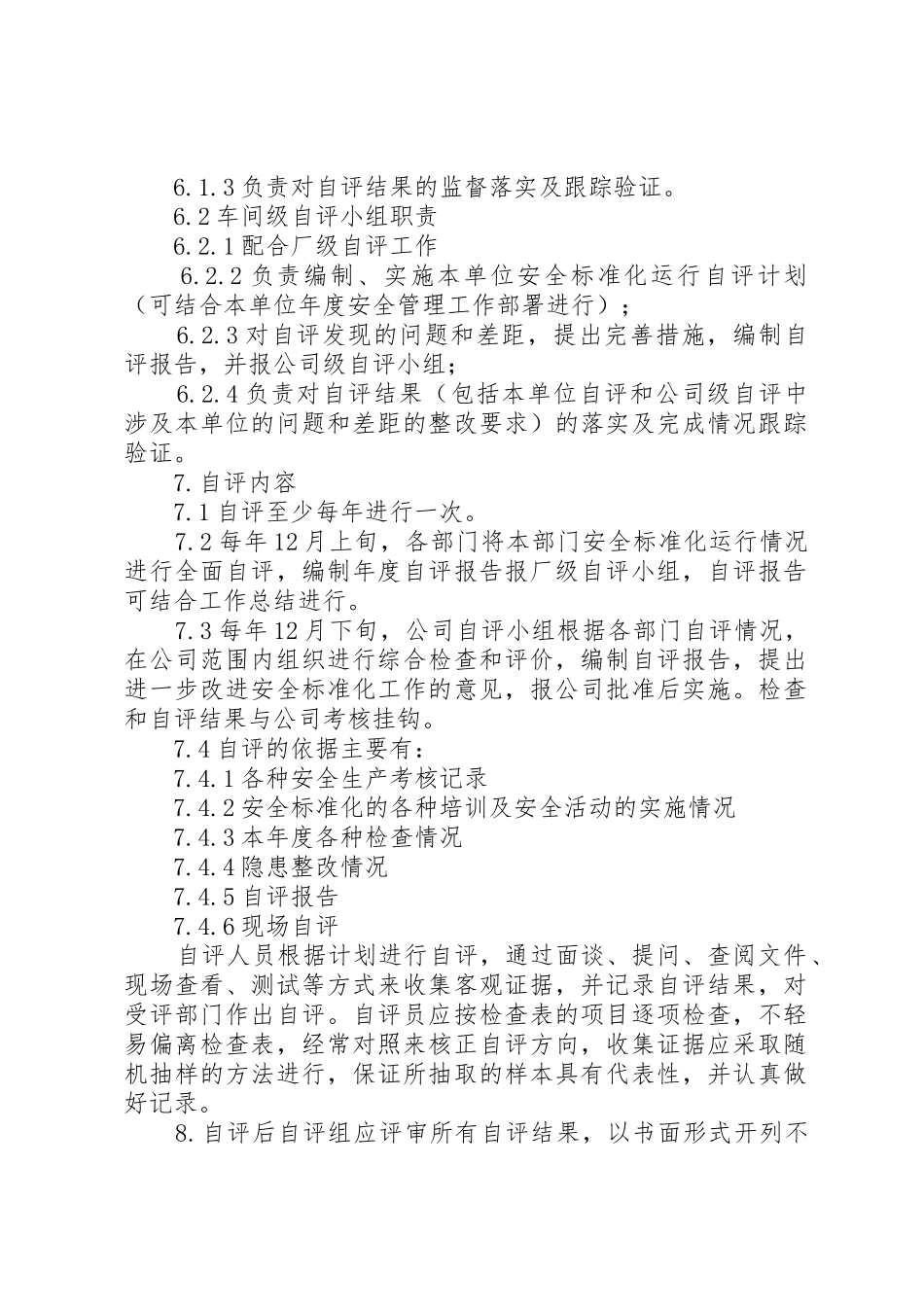 安全标准化自评管理规章制度细则_第2页