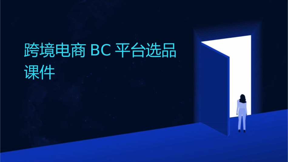 跨境电商BC平台选品课件_第1页