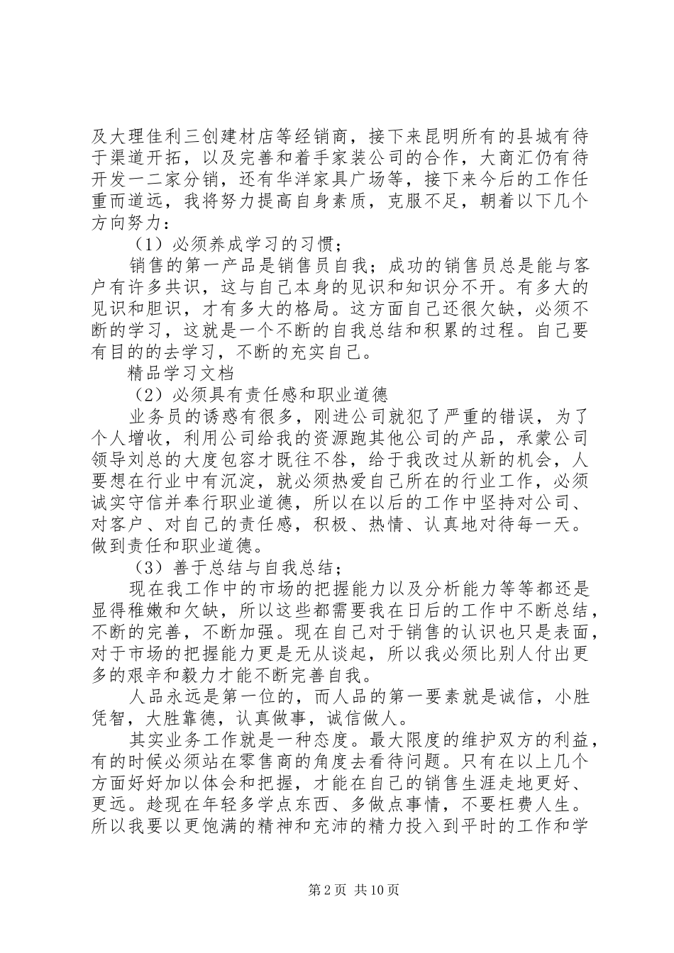 导购入职工作总结_第2页