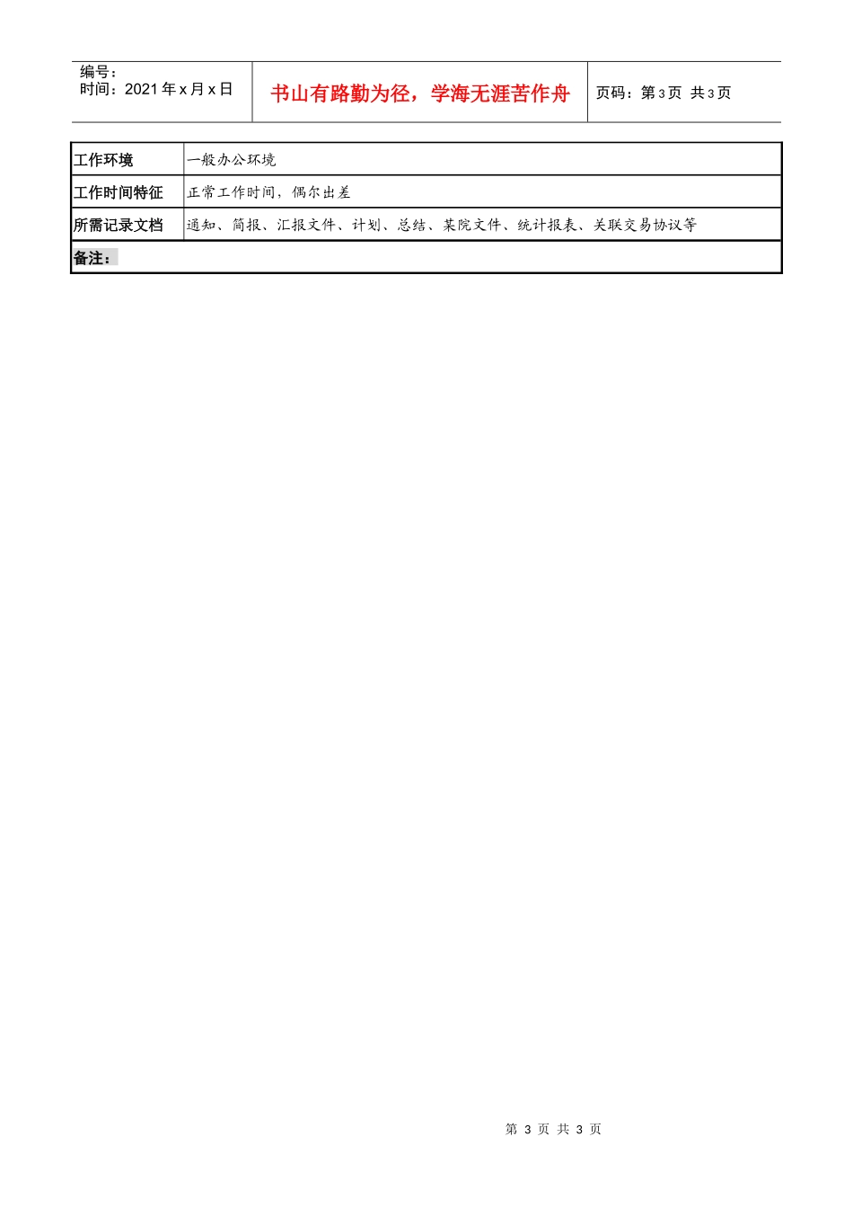 综合管理部部长职务说明书_第3页
