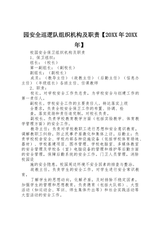 园安全巡逻队组织机构及职责要求20年20年 (4)