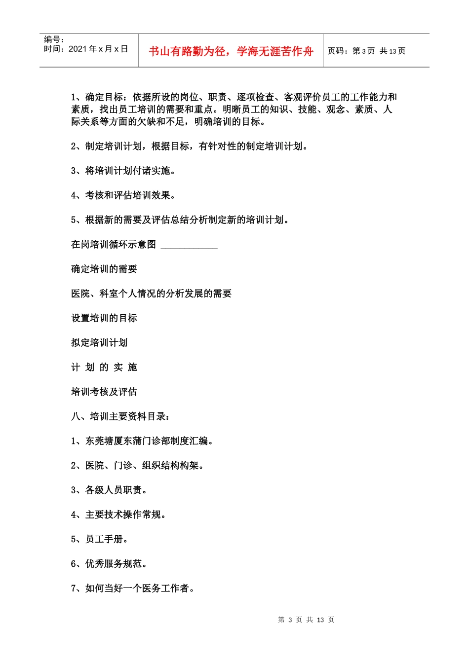 民营医院工作人员在岗培训资料_第3页