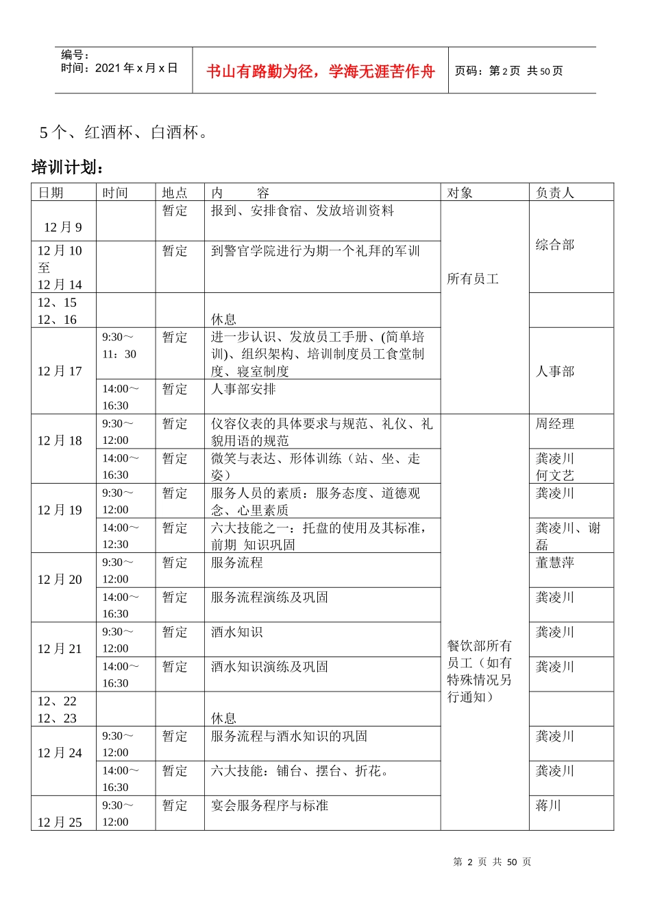 韩公馆培训方案_第2页