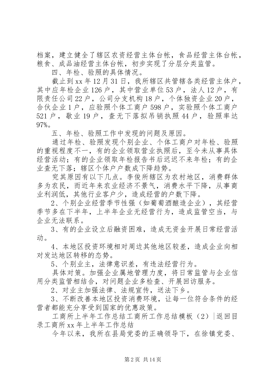 工商所工作总结模板4篇_第2页