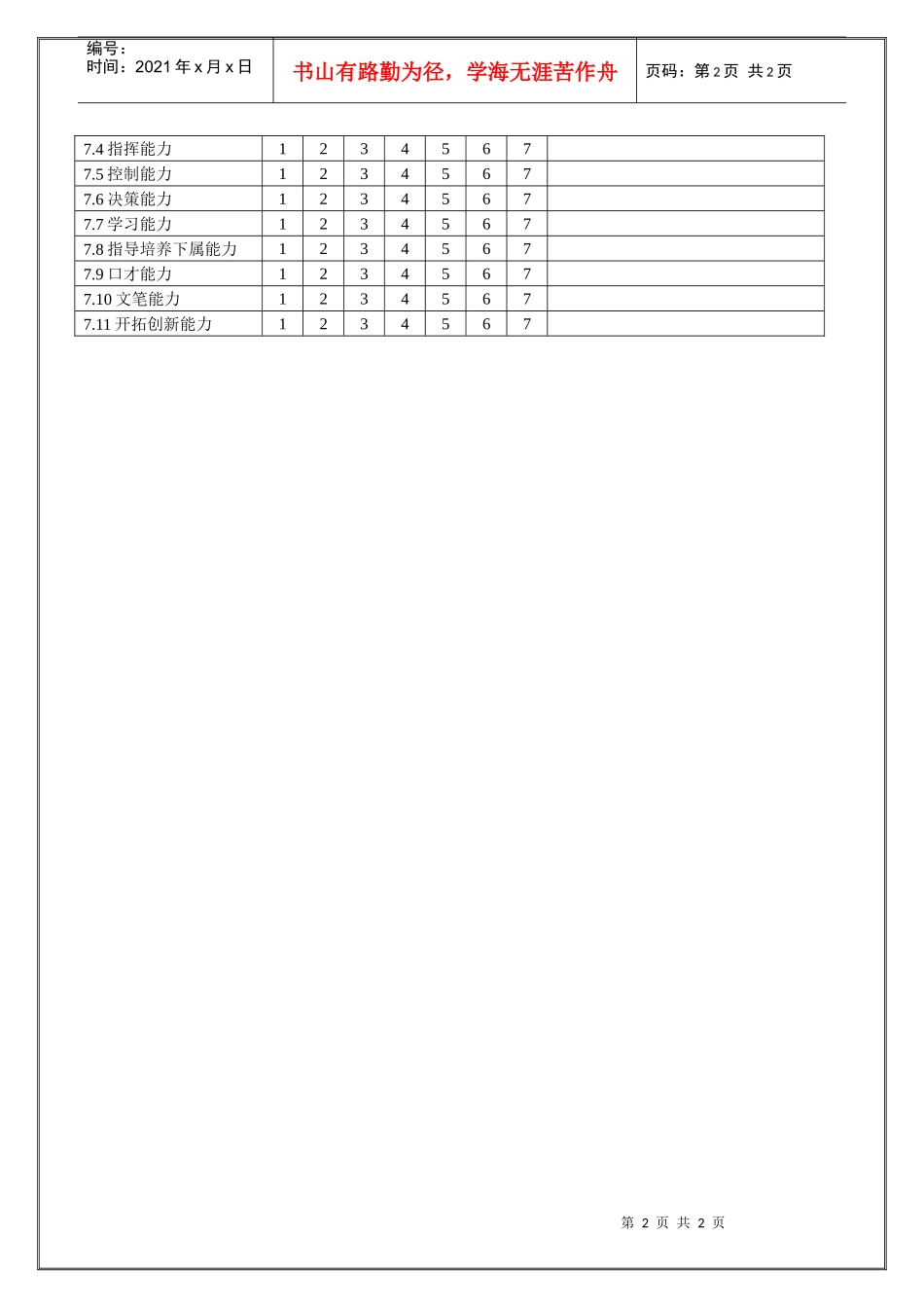 部长助理职位说明书_第2页